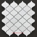 Thassos White Marble Small Polished Arabesque Mosaic Tiles