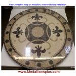 RENAISSANCE, 60" Honed Mosaic Floor Medallion