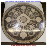 Rosea 48" Honed Mosaic Floor Medallion