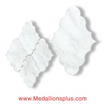 Carrara Marble Waterjet Cut Tile - Design 34