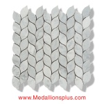 Leaves - Carrara Marble Polished Mosaic Tiles