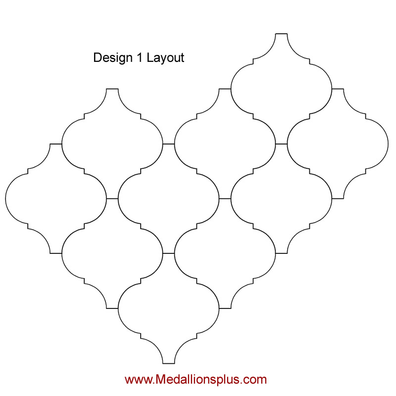 Beige Travertine - Arabesque Waterjet Cut Tile - Design 28