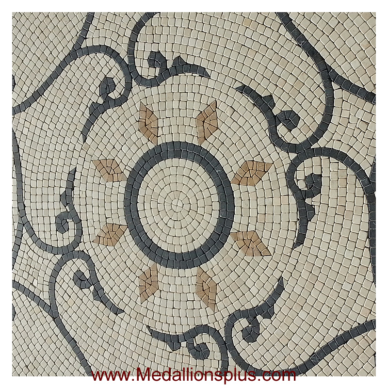 RUBY, 60" Mosaic Medallion - Tumbled