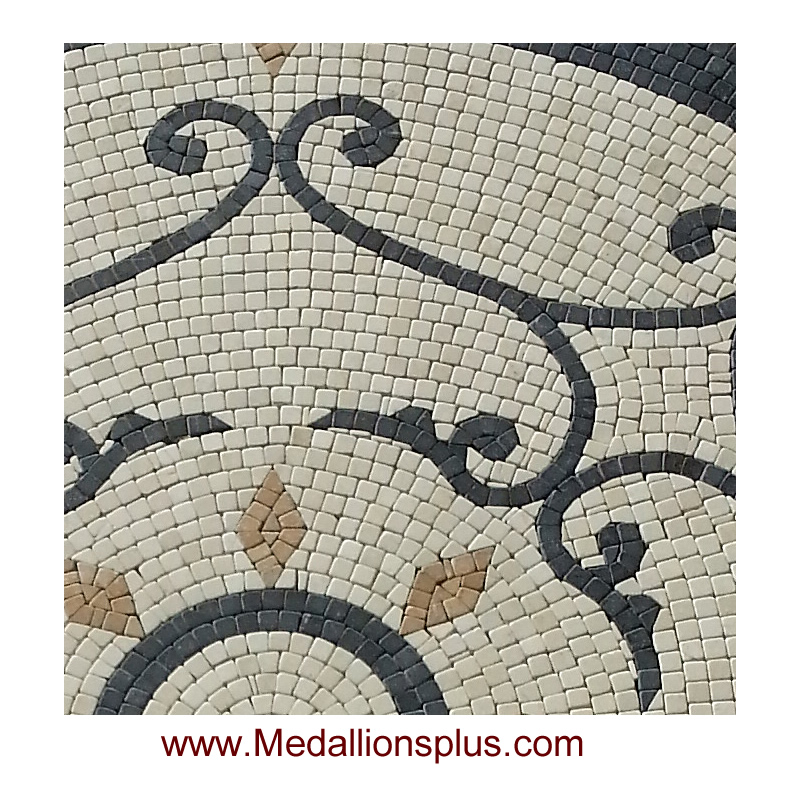 RUBY, 60" Mosaic Medallion - Tumbled